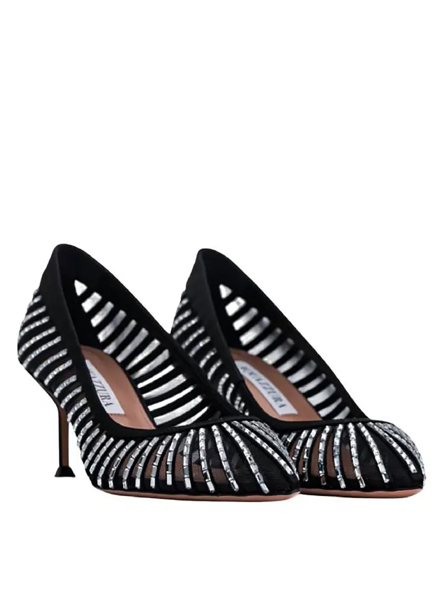 Женские туфли Aquazzura Passions с кристаллами — изображение 2 из 3, черный