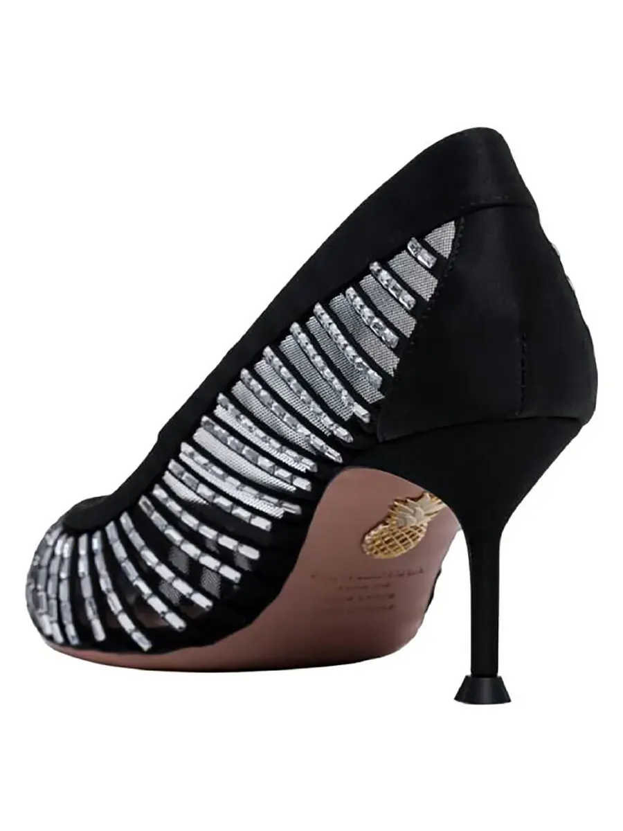 Женские туфли Aquazzura Passions с кристаллами — изображение 3 из 3, черный