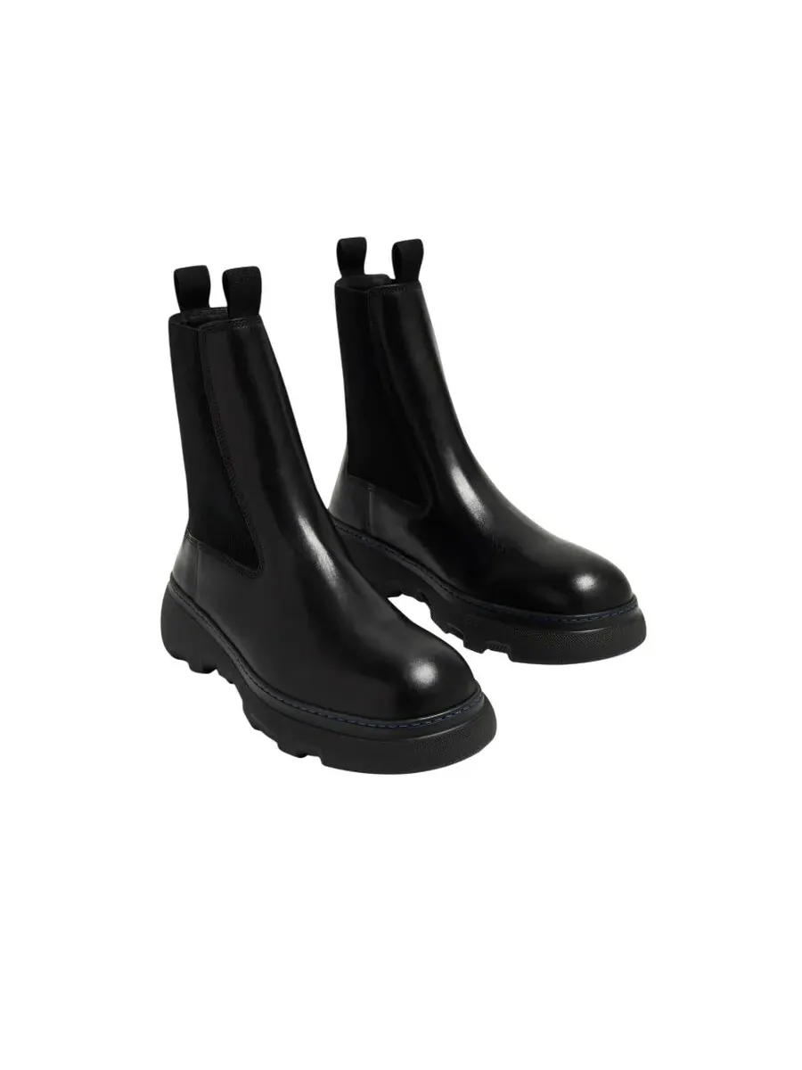 Кожаные челси Burberry Creeper — изображение 2 из 4, черный