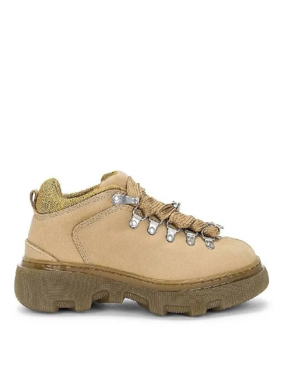 Кожаные ботинки Burberry Trek на шнуровке — изображение 1 из 4, тауп