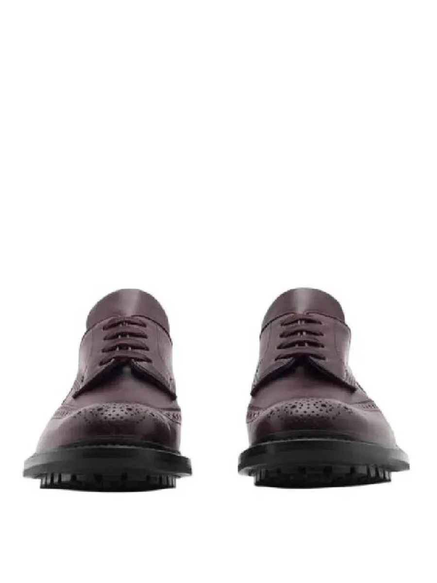 Броги с миндалевидным носком Burberry x Tricker’s — изображение 2 из 5, баклажан
