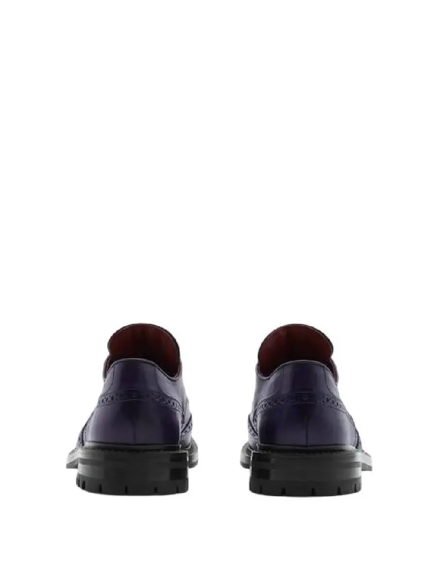 Броги с миндалевидным носком Burberry x Tricker’s — изображение 3 из 5, баклажан