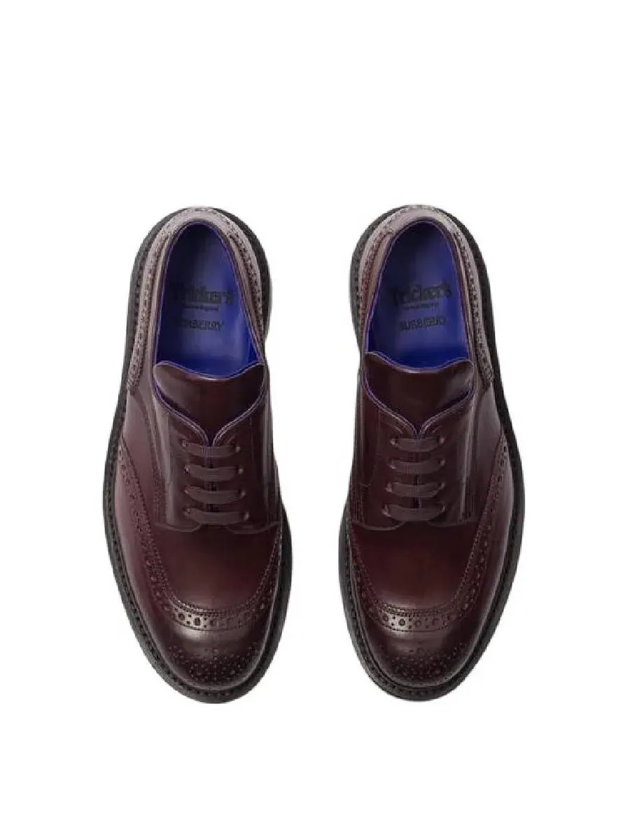 Броги с миндалевидным носком Burberry x Tricker’s — изображение 4 из 5, баклажан