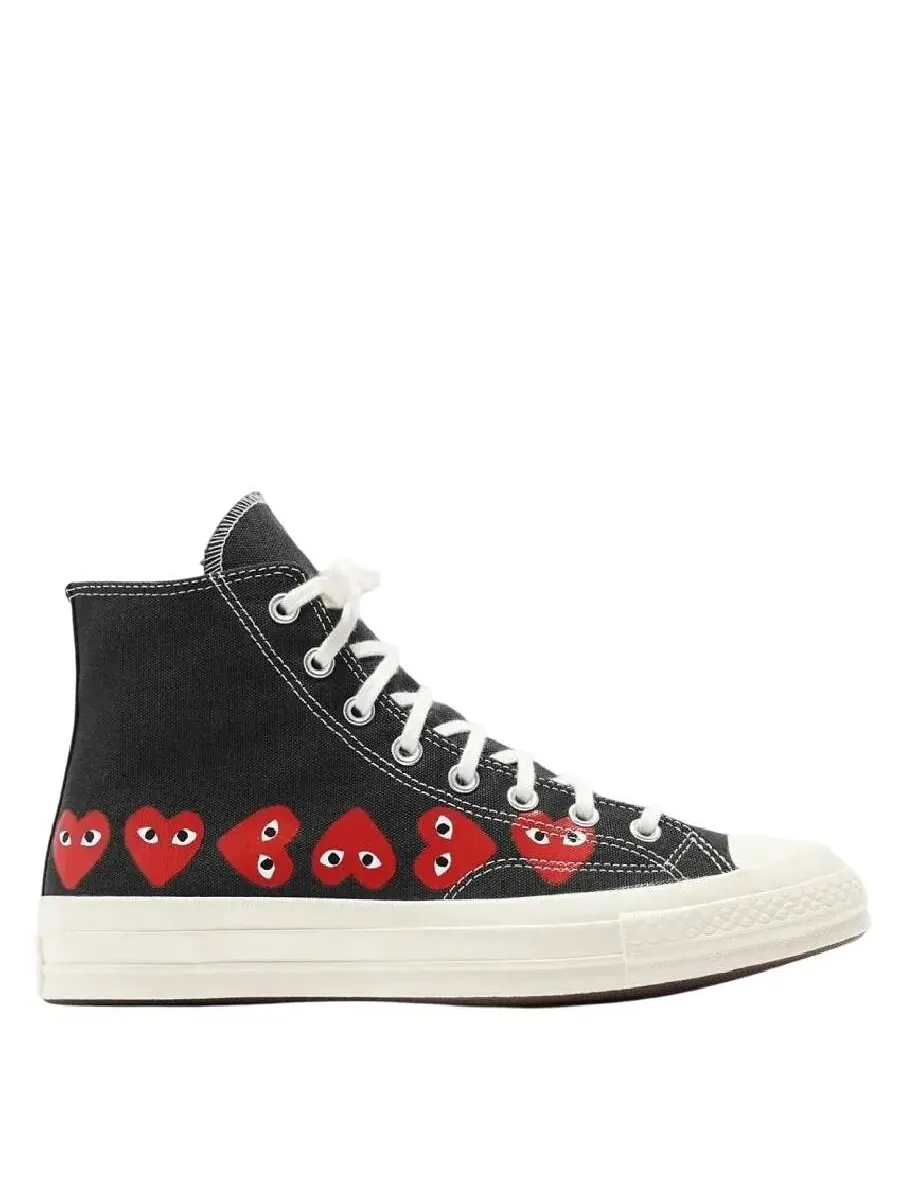 Кроссовки Comme Des Garcons Play X Converse с несколькими сердечками — черный