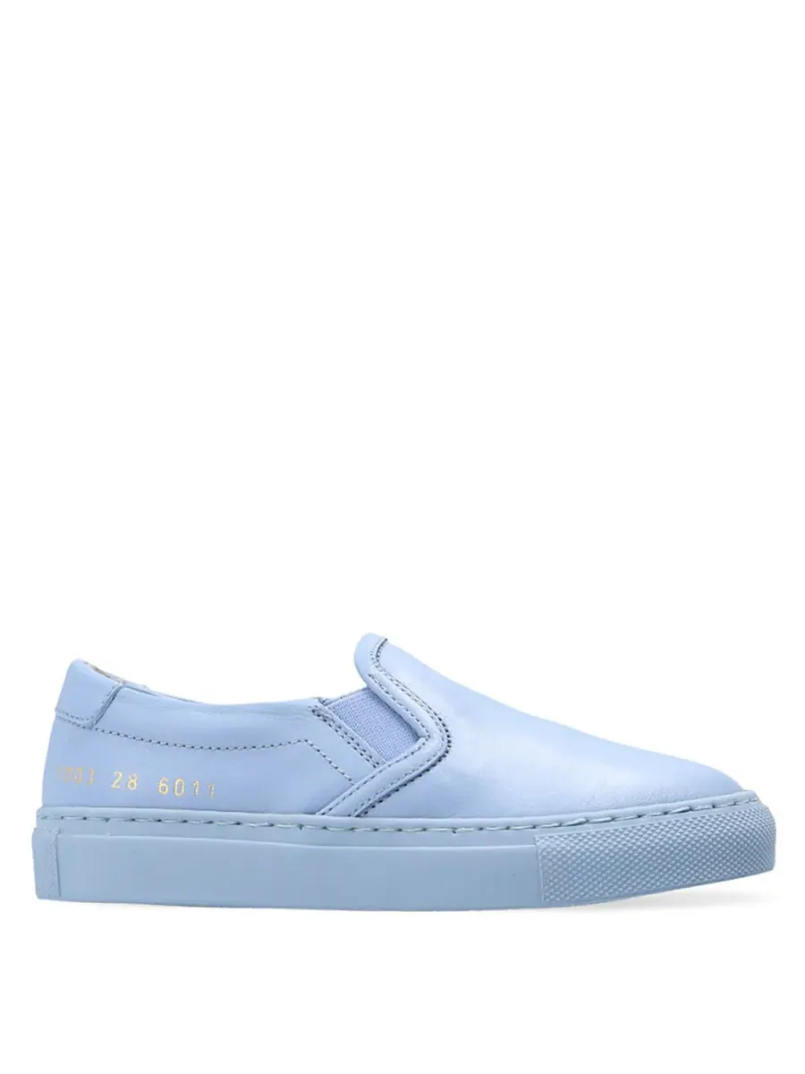 Детские синие кожаные слипоны Common Projects — синий
