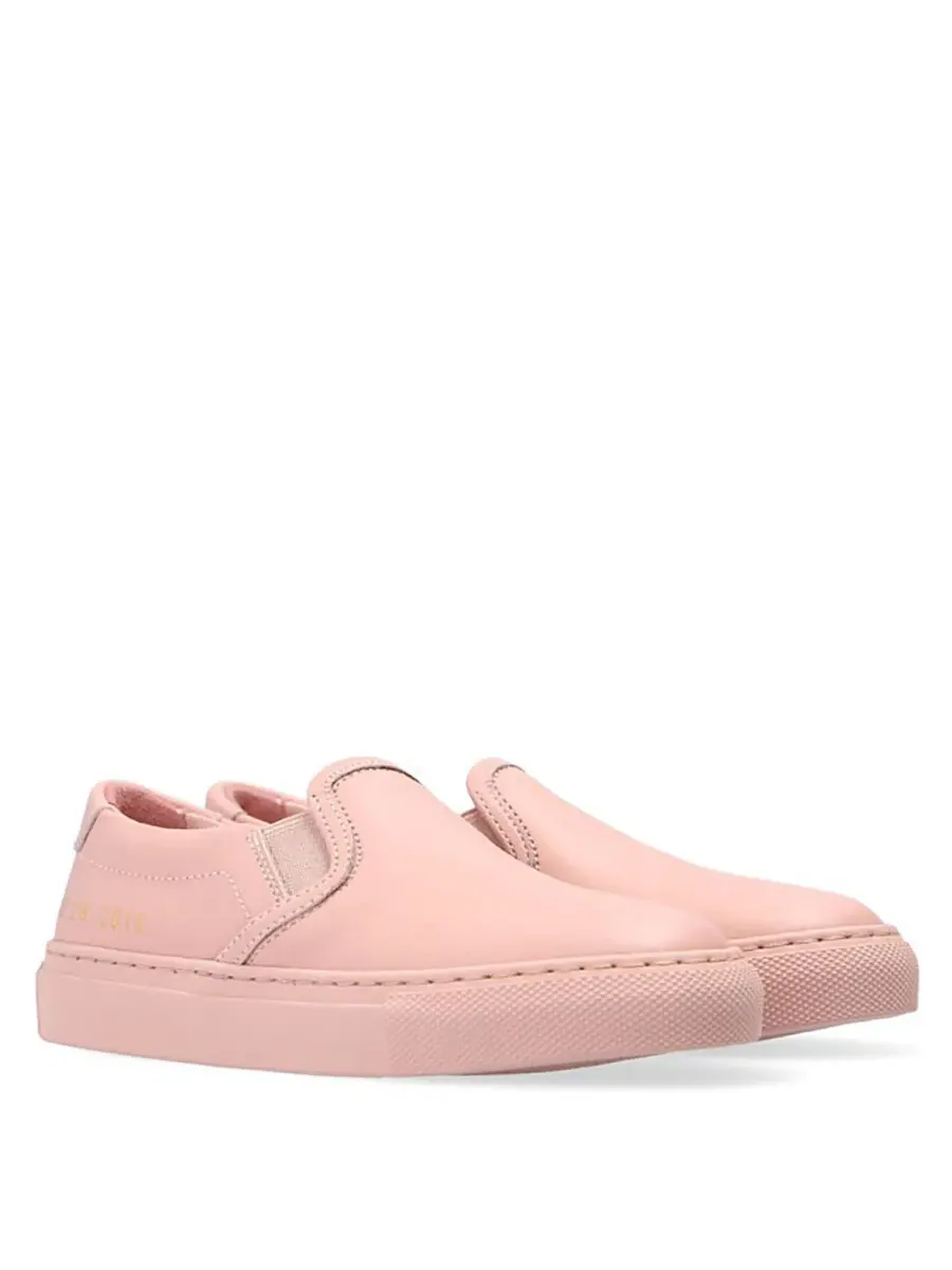 Детские розовые кожаные слипоны Common Projects — изображение 2 из 3, розовый
