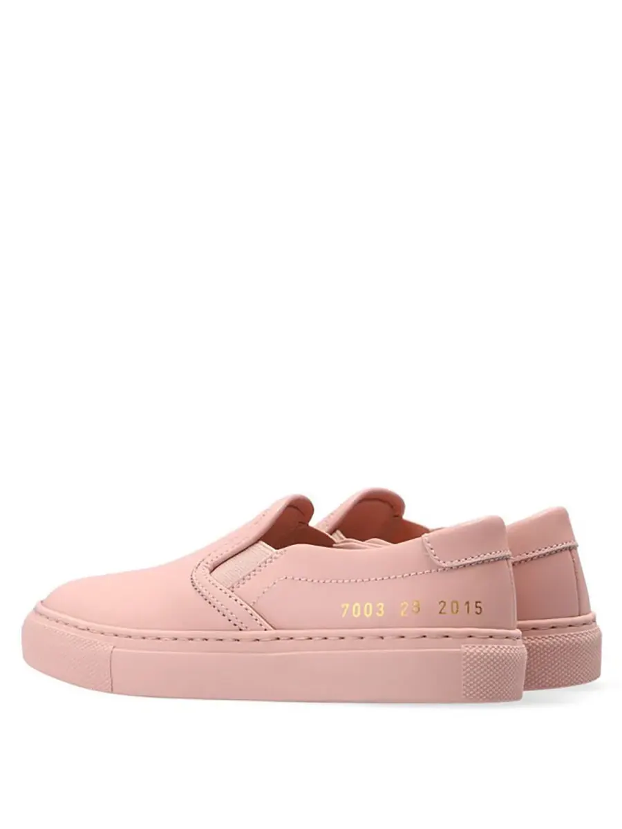 Детские розовые кожаные слипоны Common Projects — изображение 3 из 3, розовый