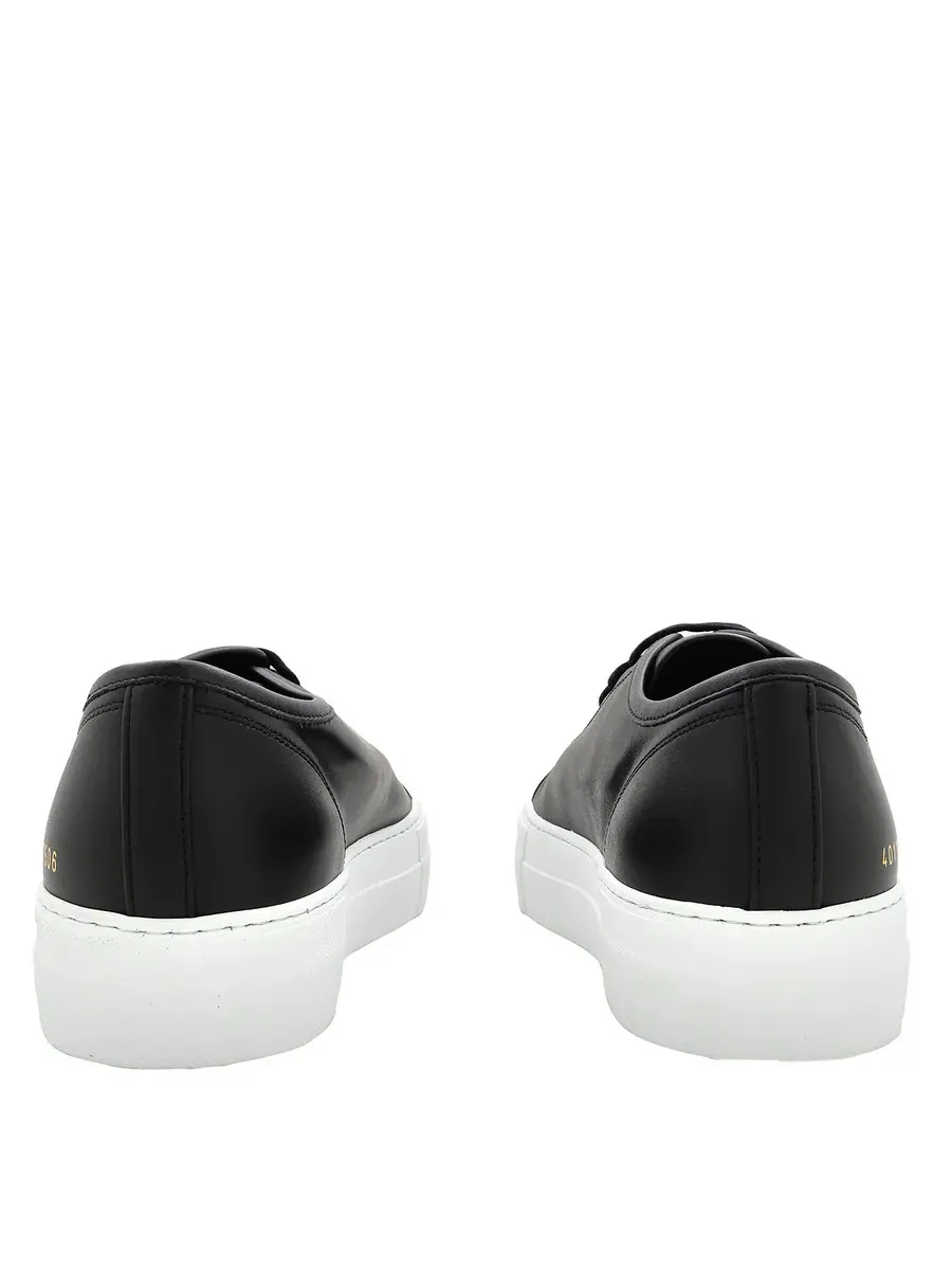 Кроссовки Common Projects Tournament Low-Top из кожи — изображение 3 из 4, черный/белый