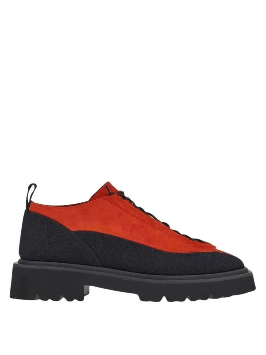 Гибридные шнурованные туфли Ferragamo Atlante — красный