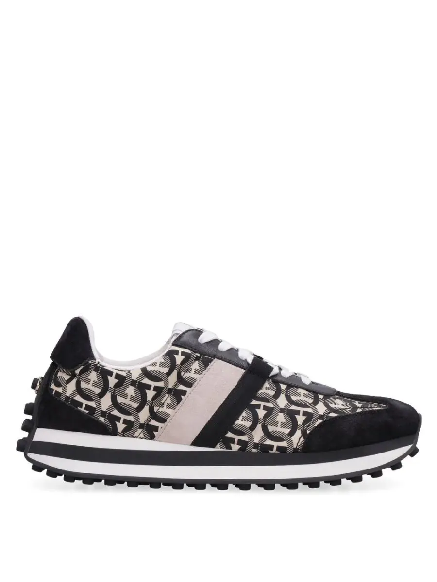 Кроссовки низкие Ferragamo Black Iulia Gancini Print — изображение 1 из 3, черный