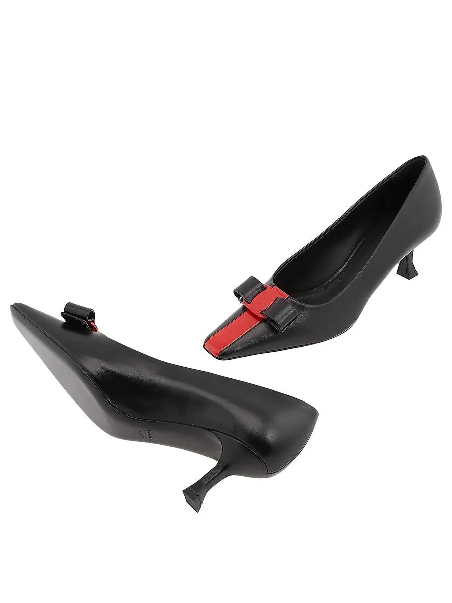 Черные туфли Ferragamo Vara Bow — изображение 2 из 4, черный