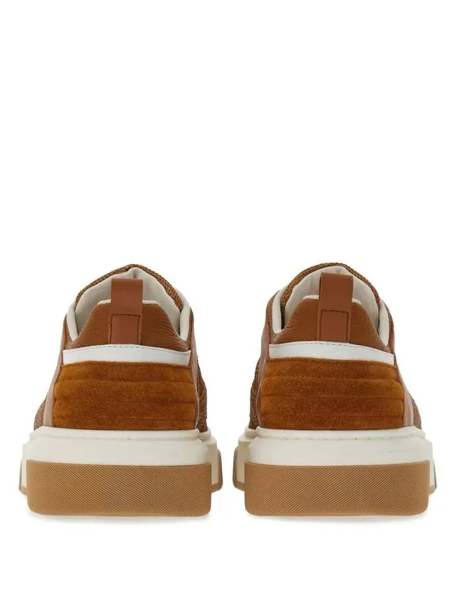 Кожаные низкие кроссовки Ferragamo Cassina — изображение 3 из 3, коричневый