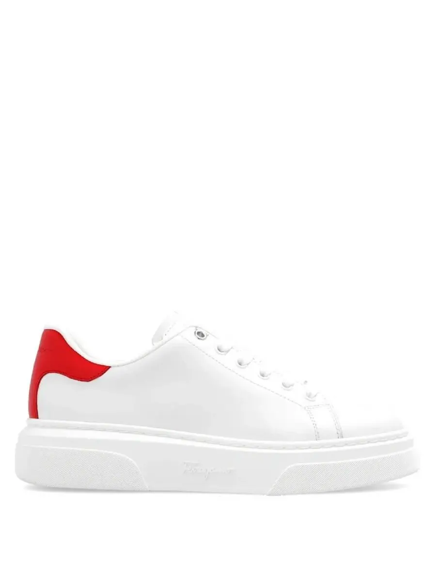 Кроссовки Ferragamo Cassina Mini Vara с украшением — изображение 1 из 4, белый