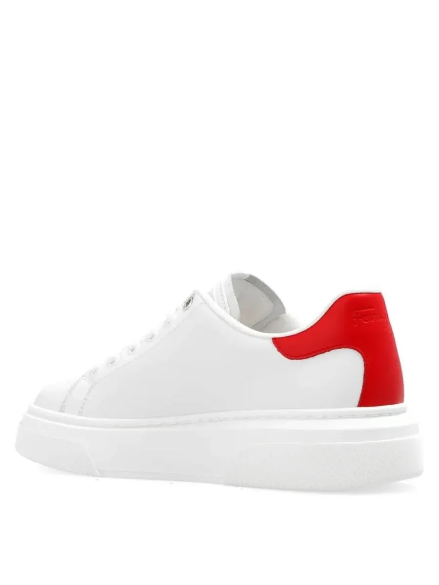 Кроссовки Ferragamo Cassina Mini Vara с украшением — изображение 3 из 4, белый