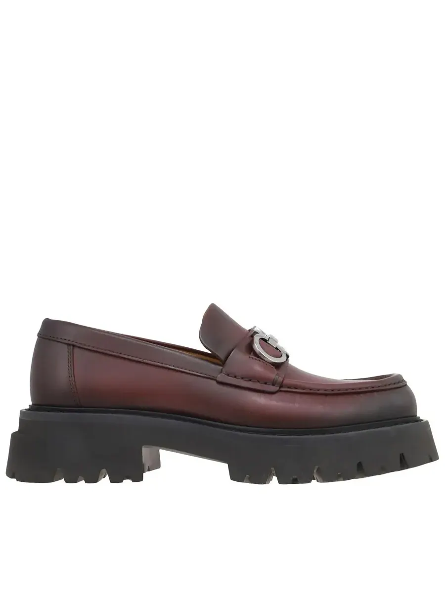 Мокасины Ferragamo Chunky с орнаментом Gancini — изображение 1 из 4, фиолетовый