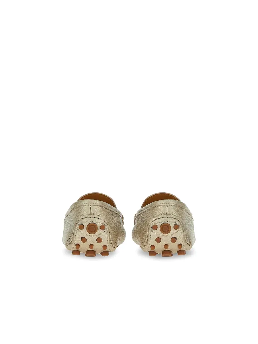 Лоферы Ferragamo Double Gancini — изображение 4 из 5, серебряный