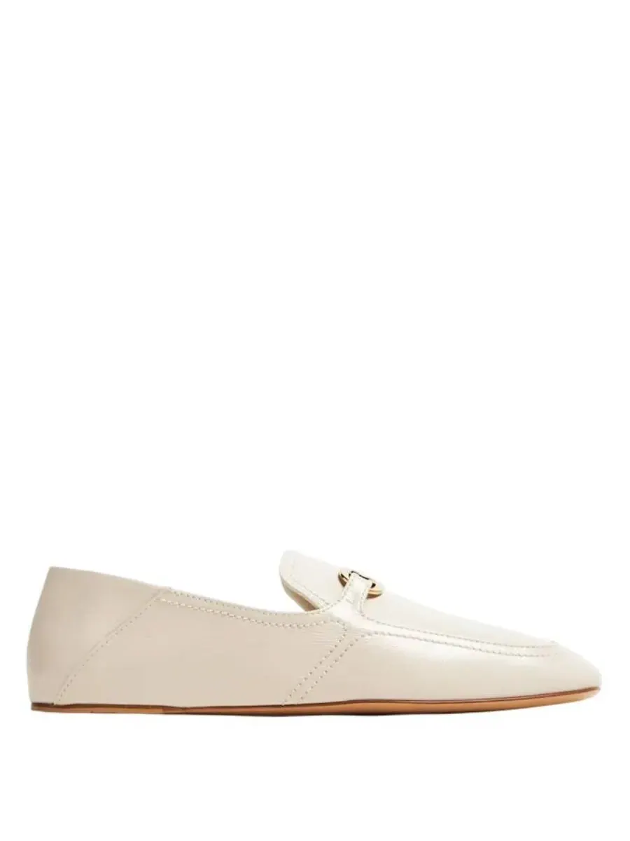 Лоферы Ferragamo Elaine с пряжкой New Vara — изображение 1 из 4, белый