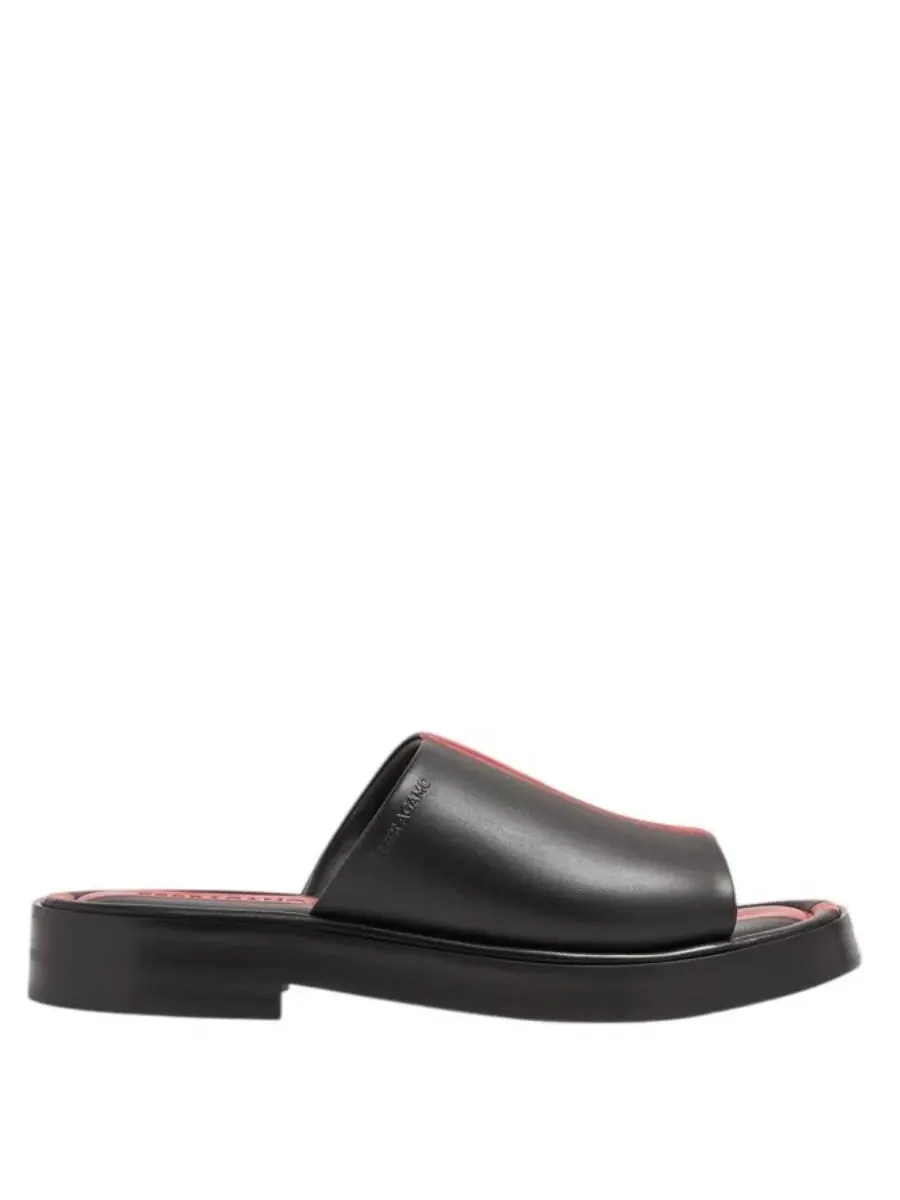Кожаные шлепанцы Ferragamo Facundo — изображение 1 из 3, черный