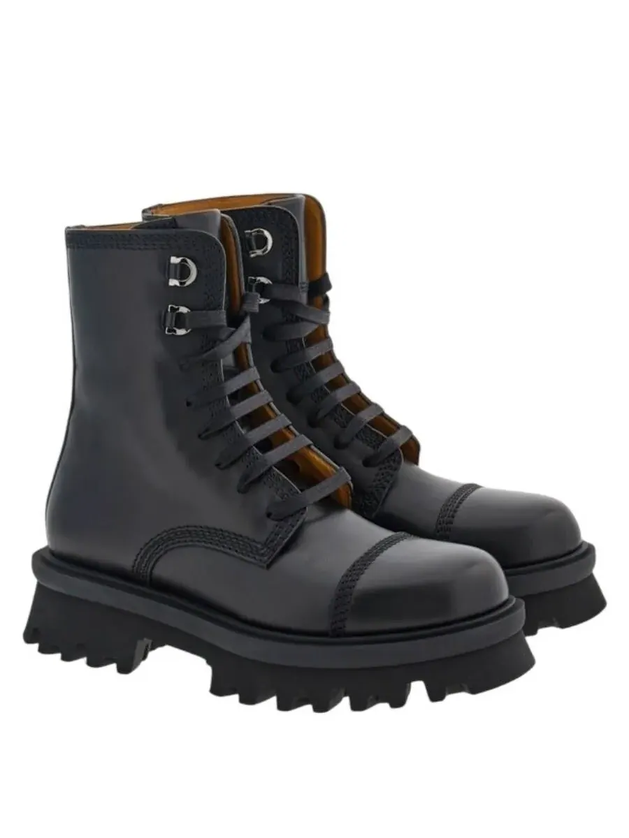 Ботинки Ferragamo Faraway Chunky Combat — изображение 2 из 3, черный