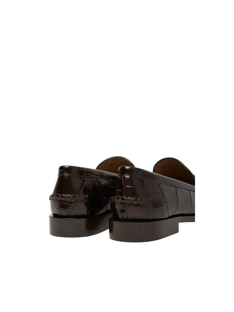 Лоферы Ferragamo Harry с тиснением под крокодила — изображение 2 из 3, коричневый