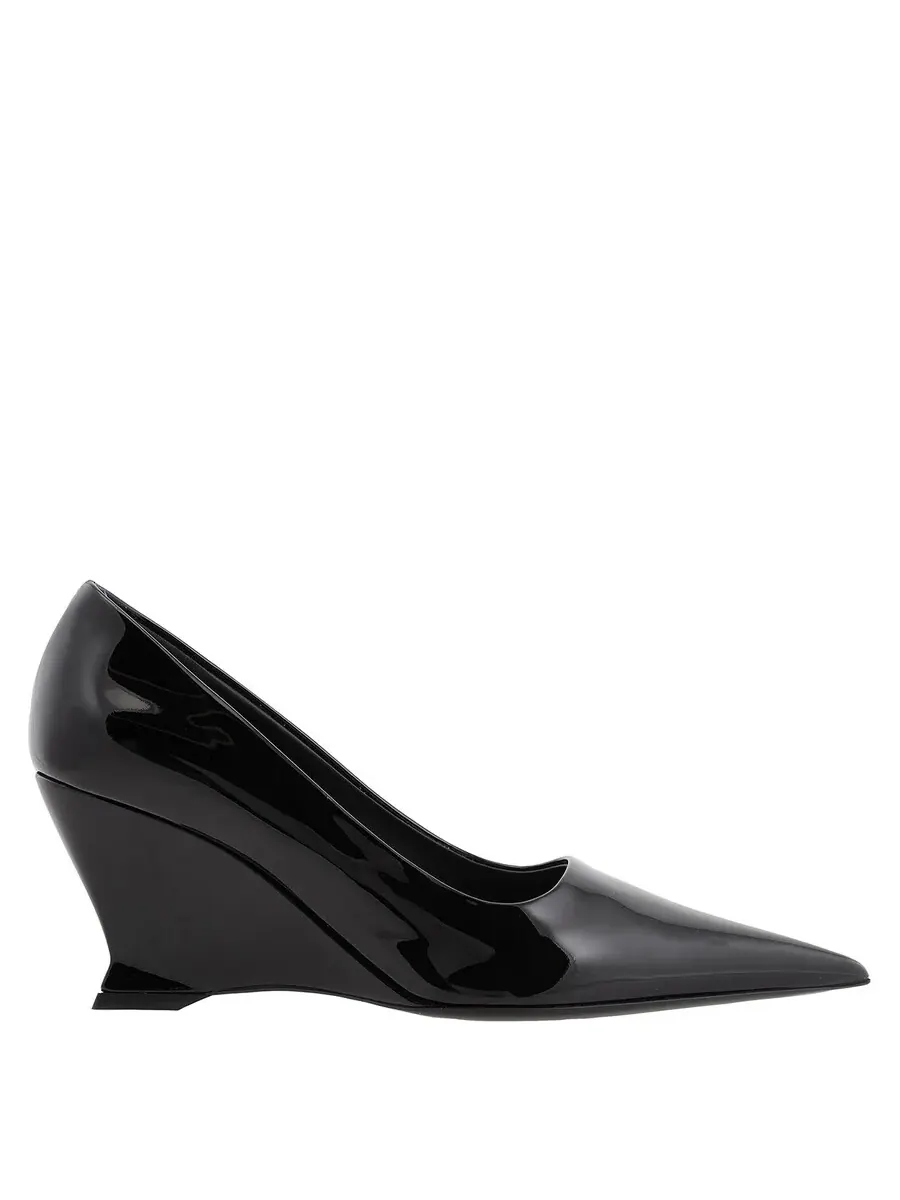 Женские черные туфли на танкетке Ferragamo Viola