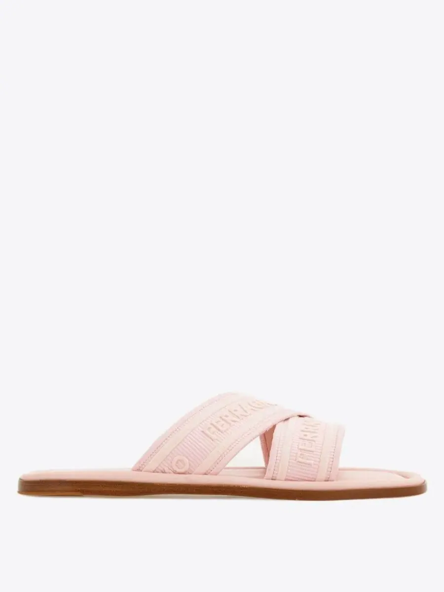 Женские слайдеры Ferragamo Laurene с логотипом — изображение 1 из 4, розовый