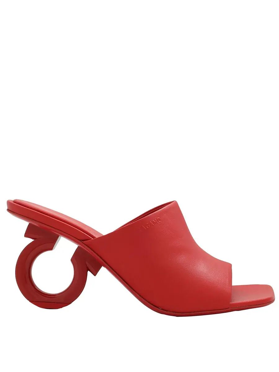 Женские сандалии Ferragamo красные Nappa Astro 70 Elinda — изображение 1 из 4, красный
