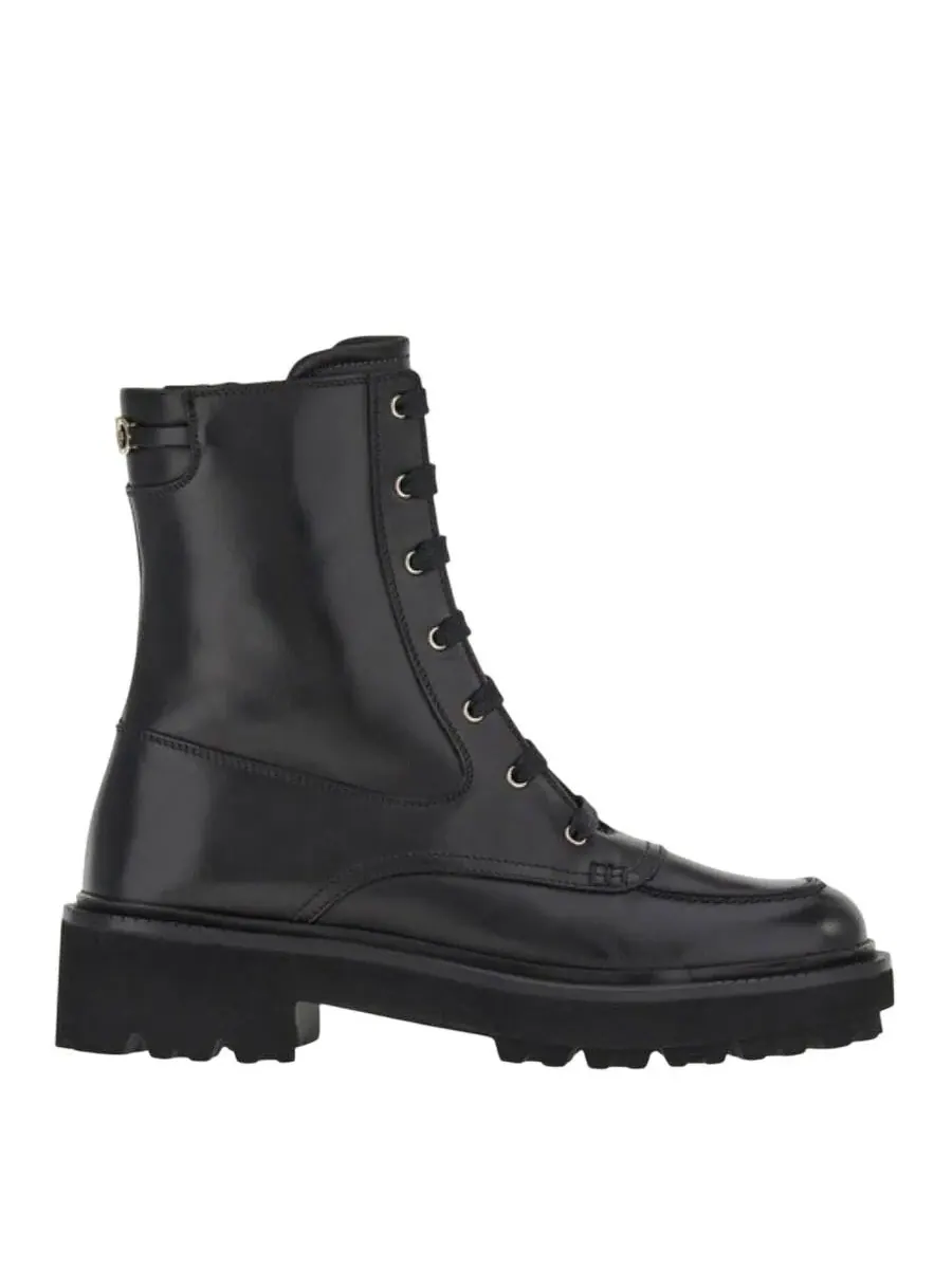 Кожаные боевые ботинки Ferragamo