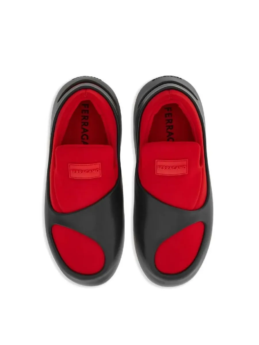 Кроссовки с панелями и логотипом Ferragamo — изображение 2 из 4, красный