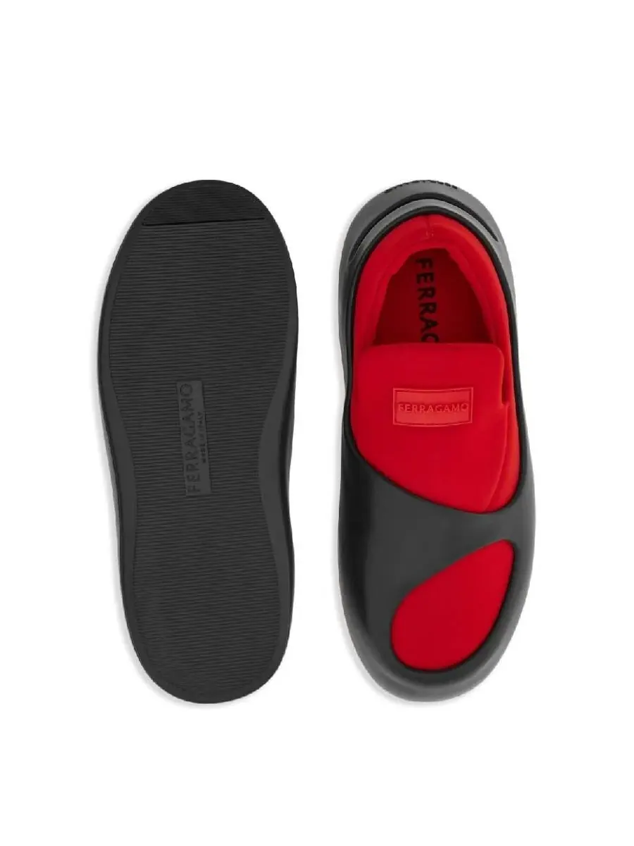 Кроссовки с панелями и логотипом Ferragamo — изображение 3 из 4, красный