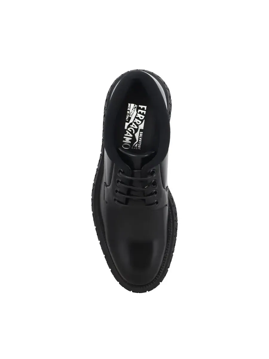 Кожаные дерби Ferragamo Mark — изображение 4 из 4, черный