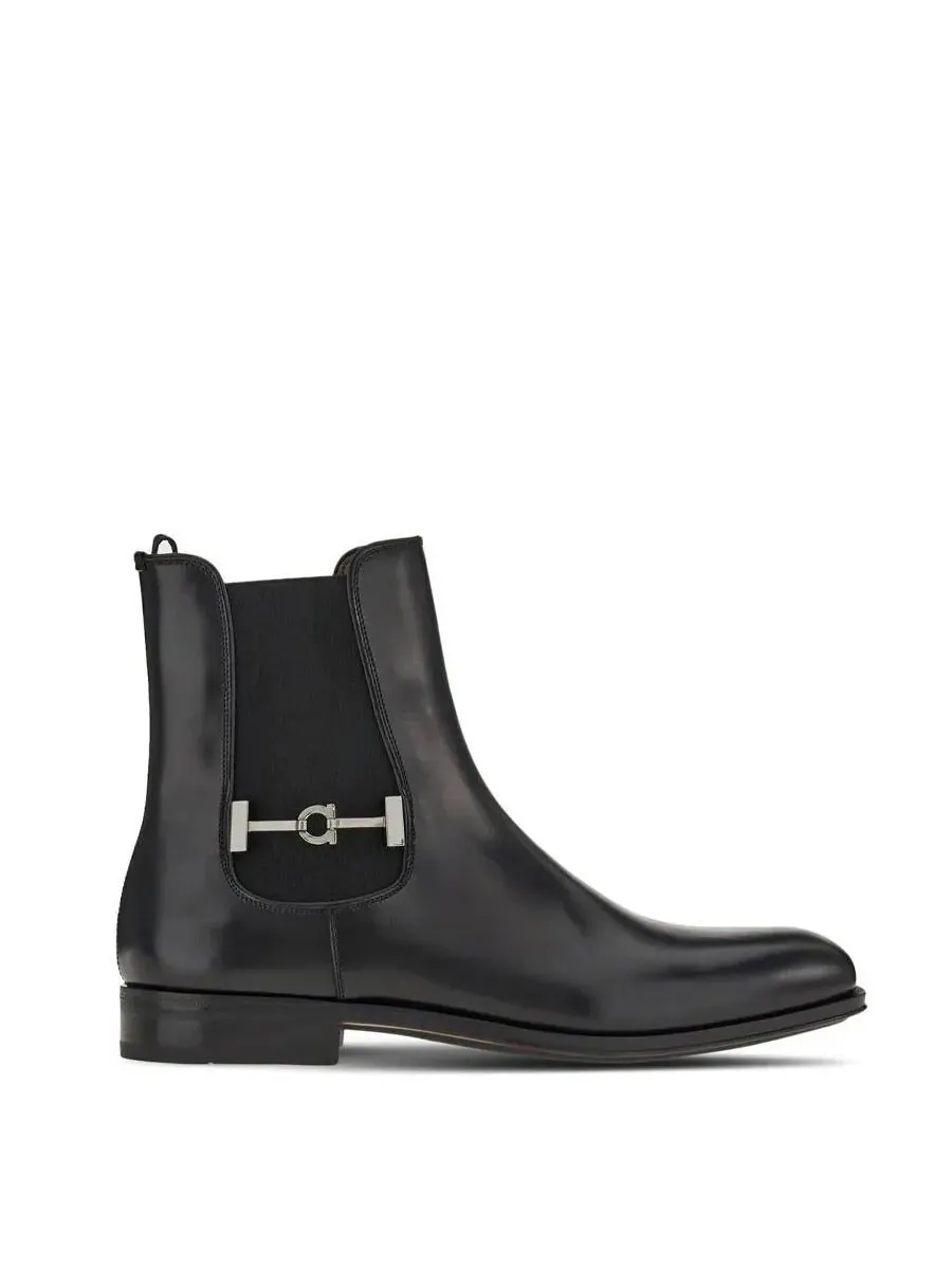 Мужские черные челси с пряжкой Ferragamo — изображение 1 из 3, черный