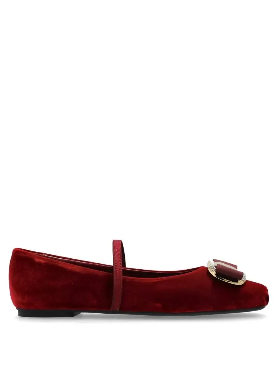 Балетки Ferragamo New Vara Plate — изображение 1 из 4, фиолетовый