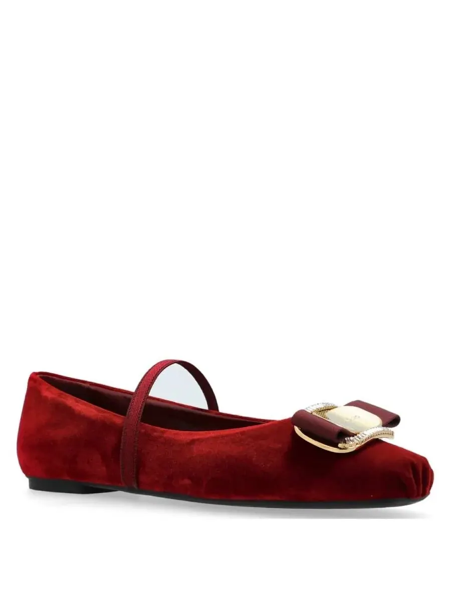 Балетки Ferragamo New Vara Plate — изображение 2 из 4, фиолетовый