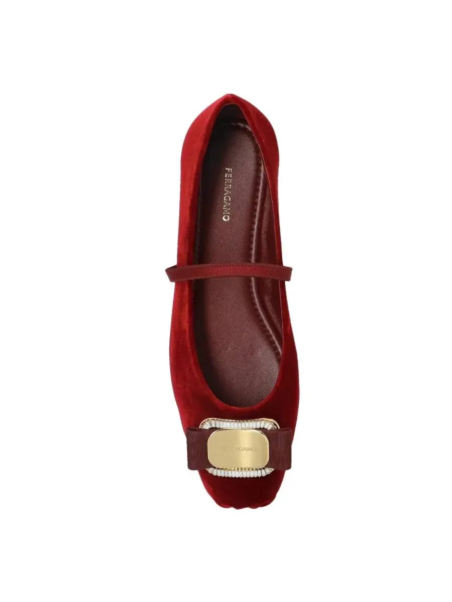 Балетки Ferragamo New Vara Plate — изображение 4 из 4, фиолетовый