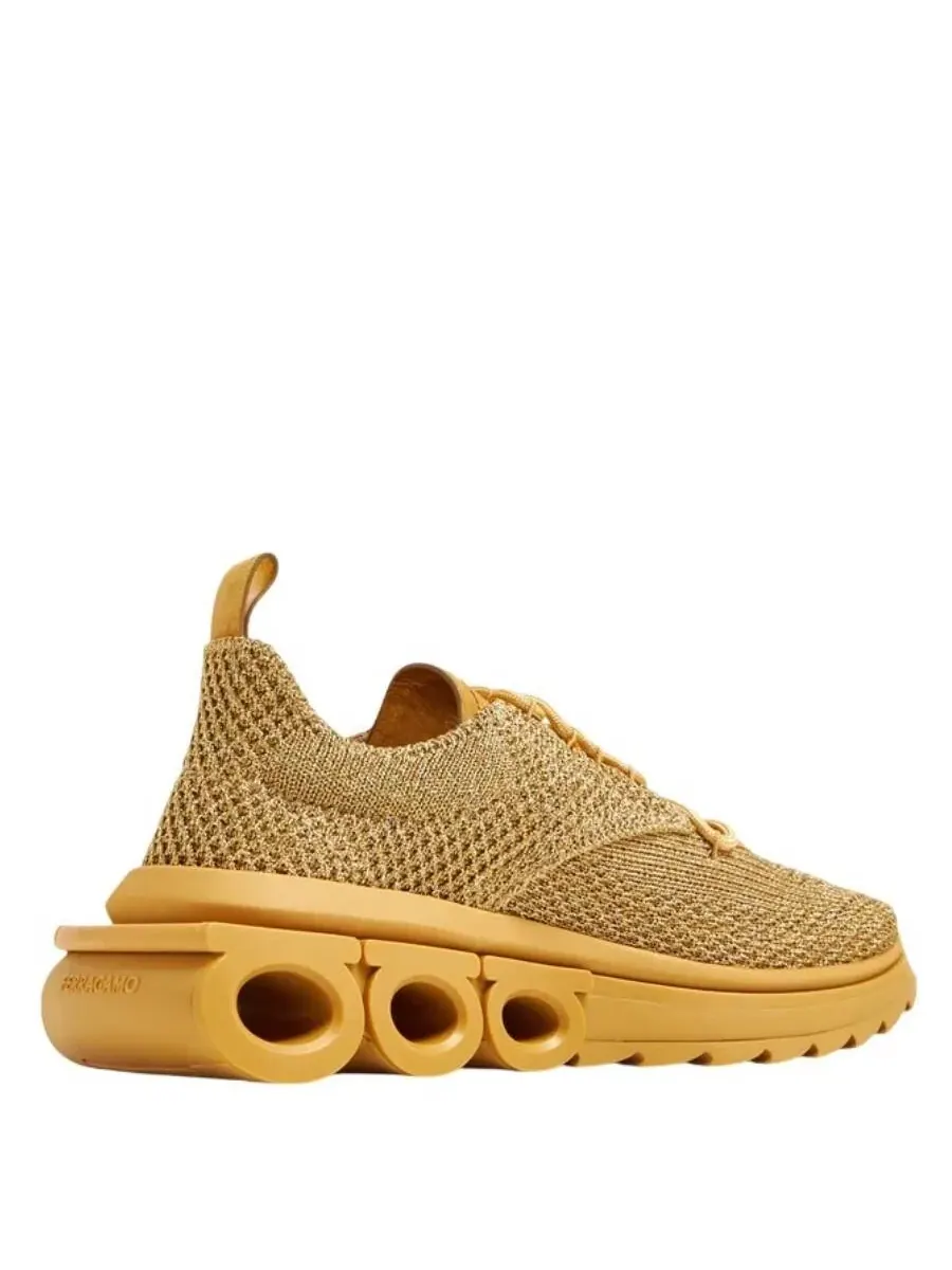 Кроссовки низкие Ferragamo Nima Knit — изображение 3 из 3, светлый желтый