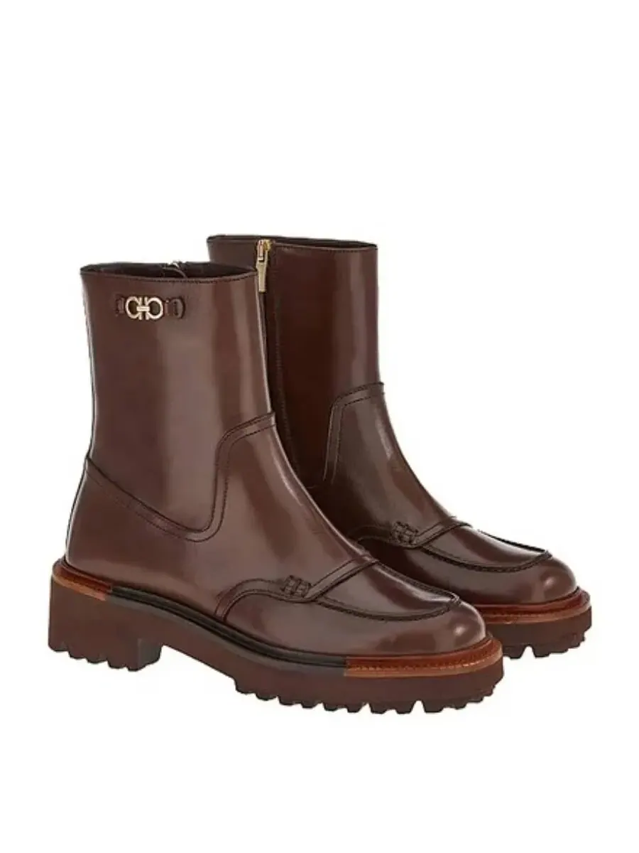 Кожаные ботильоны Ferragamo Oreste