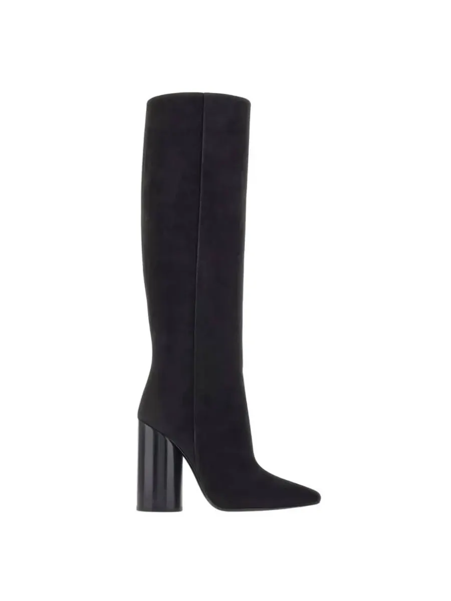 Высокие ботинки на овальном каблуке Ferragamo до колена