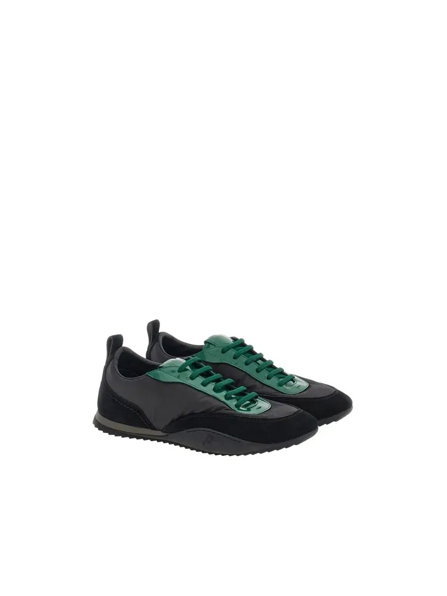 Кроссовки с отделкой из лаковой кожи Ferragamo — изображение 2 из 4, черный