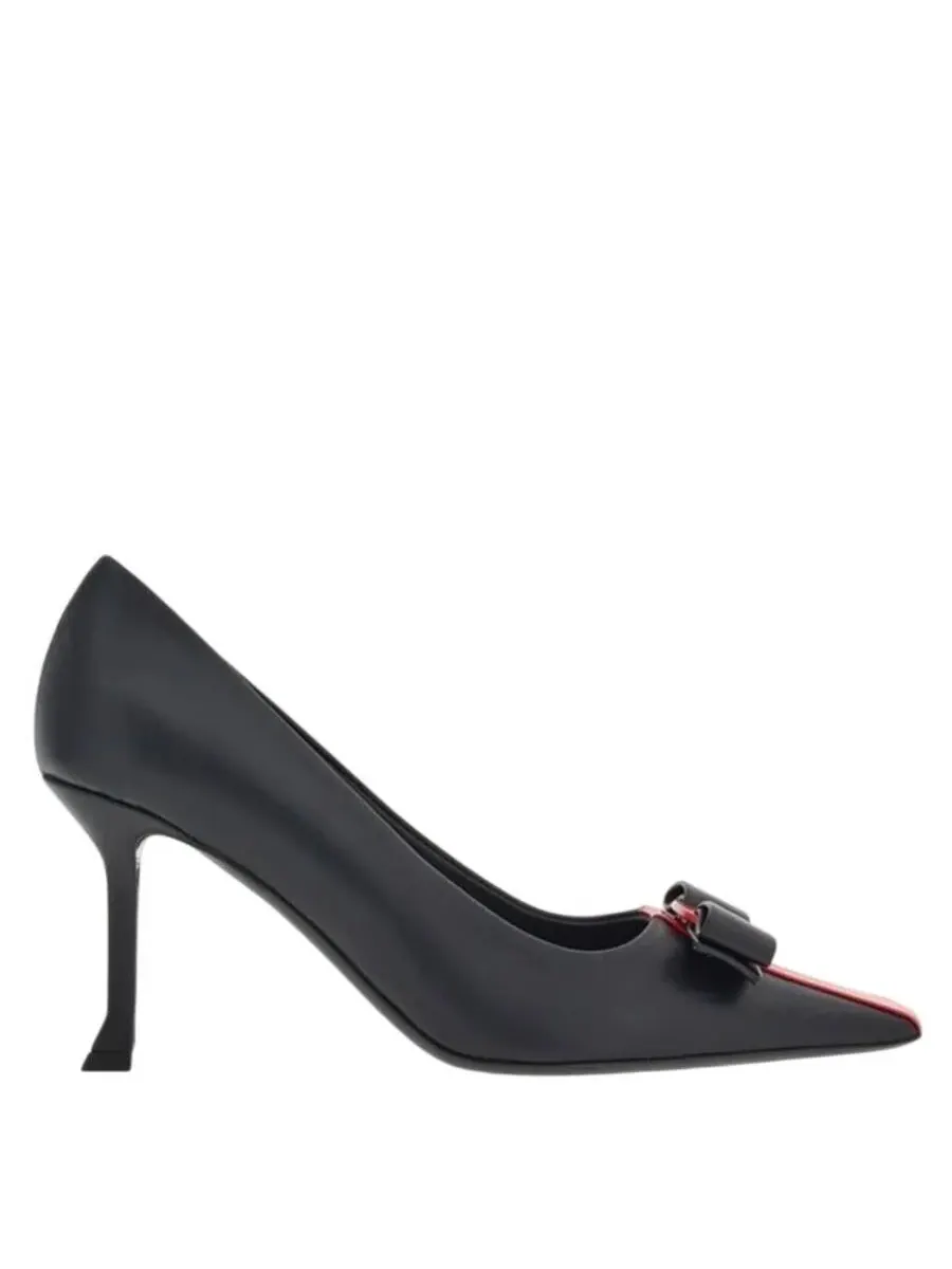 Туфли-лодочки Ferragamo Siwar 85 с бантом Vara — изображение 1 из 3, черный