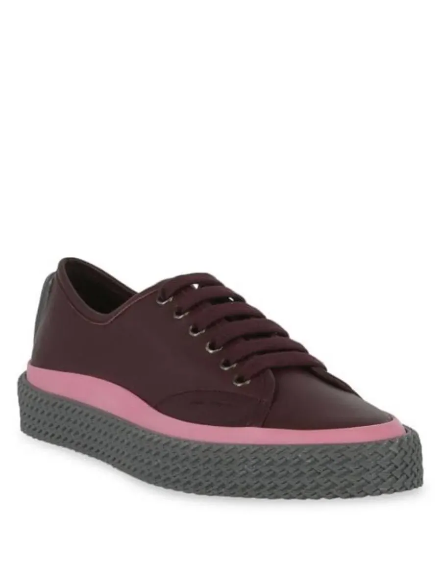 Кеды Ferragamo Storm из кожи низкие — изображение 2 из 3, бордо
