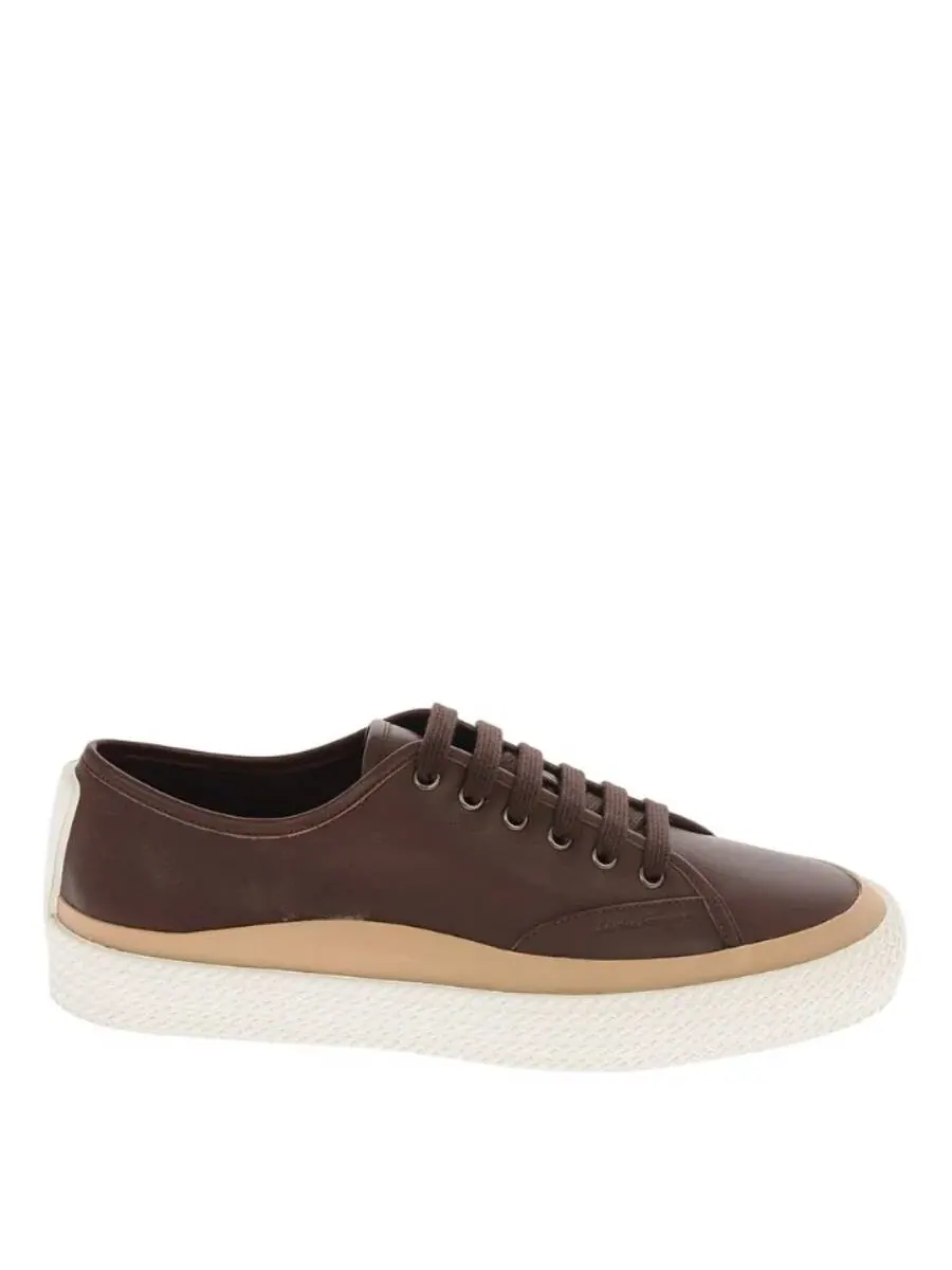Кеды Ferragamo Storm из кожи низкие — изображение 1 из 1, коричневый