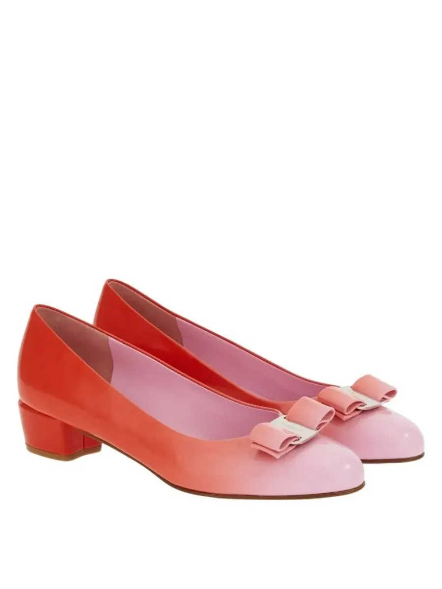 Туфли Ferragamo Vara Bow двухцветные, сиреневый — изображение 2 из 3, фиолетовый