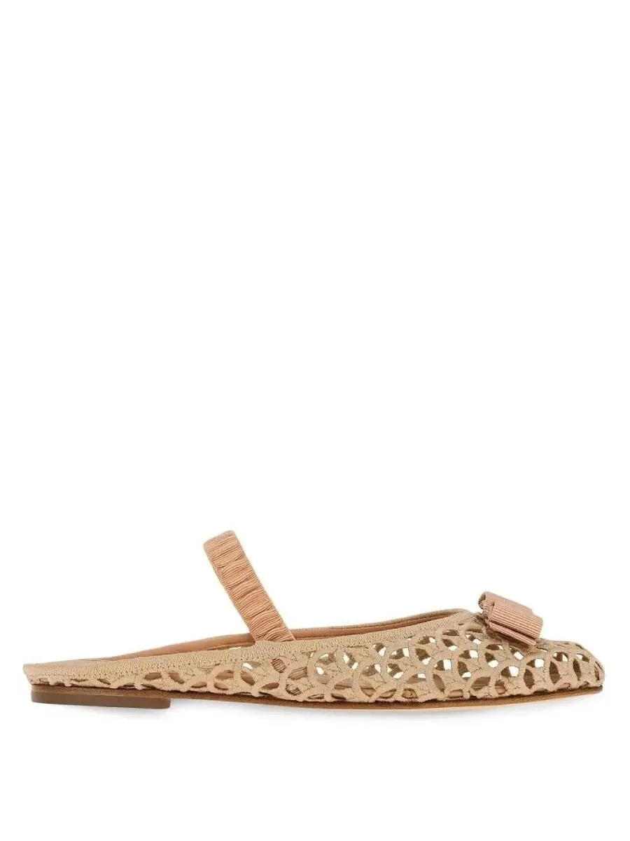 Балетки с открытой пяткой Ferragamo Vara Lace, размер 4,5 D