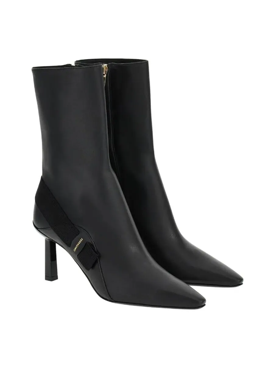 Кожаные ботильоны Ferragamo Virgilia — изображение 2 из 4, черный