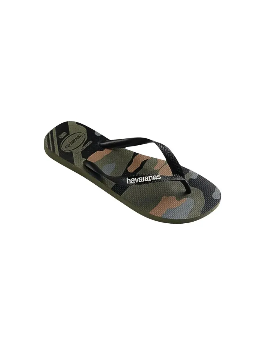 Вьетнамки Havaianas Top Camo с открытым носком — изображение 2 из 3, зеленый
