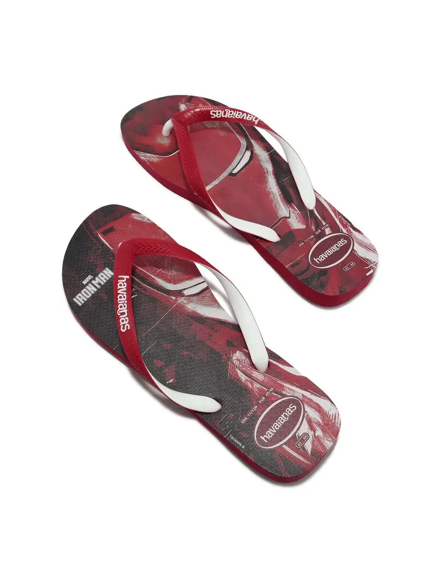 Вьетнамки Havaianas Top Marvel Iron Man — изображение 2 из 3, красный/белый