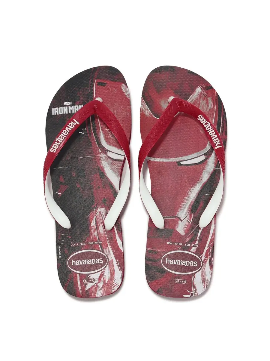 Вьетнамки Havaianas Top Marvel Iron Man — изображение 3 из 3, красный/белый