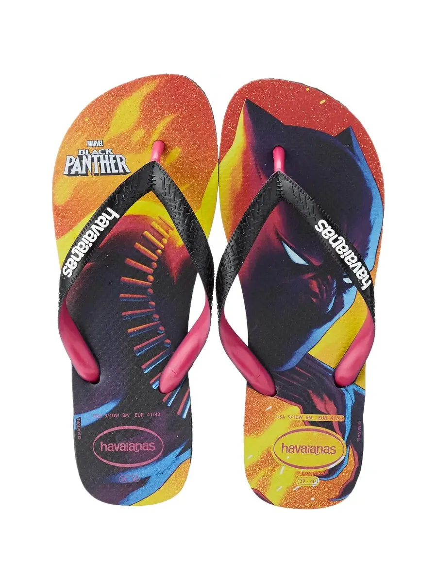Вьетнамки Havaianas Top Marvel, черный/розовый — изображение 2 из 5