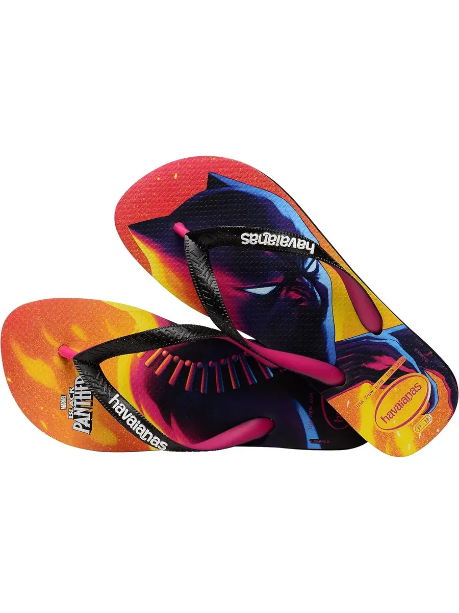 Вьетнамки Havaianas Top Marvel, черный/розовый — изображение 4 из 5